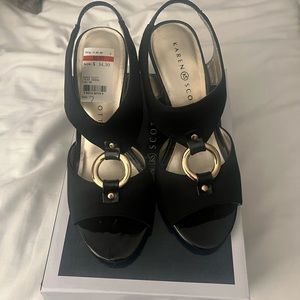 Never worn black gold hardware heels